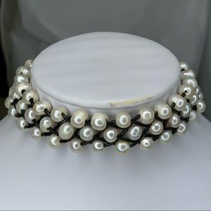 Pearl coker necklace